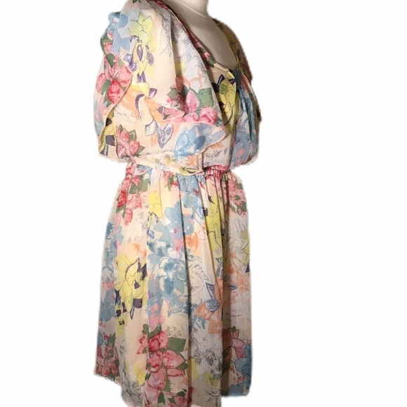 ANGIE Dress Floral spring summer size small - Picture 3 of 7
